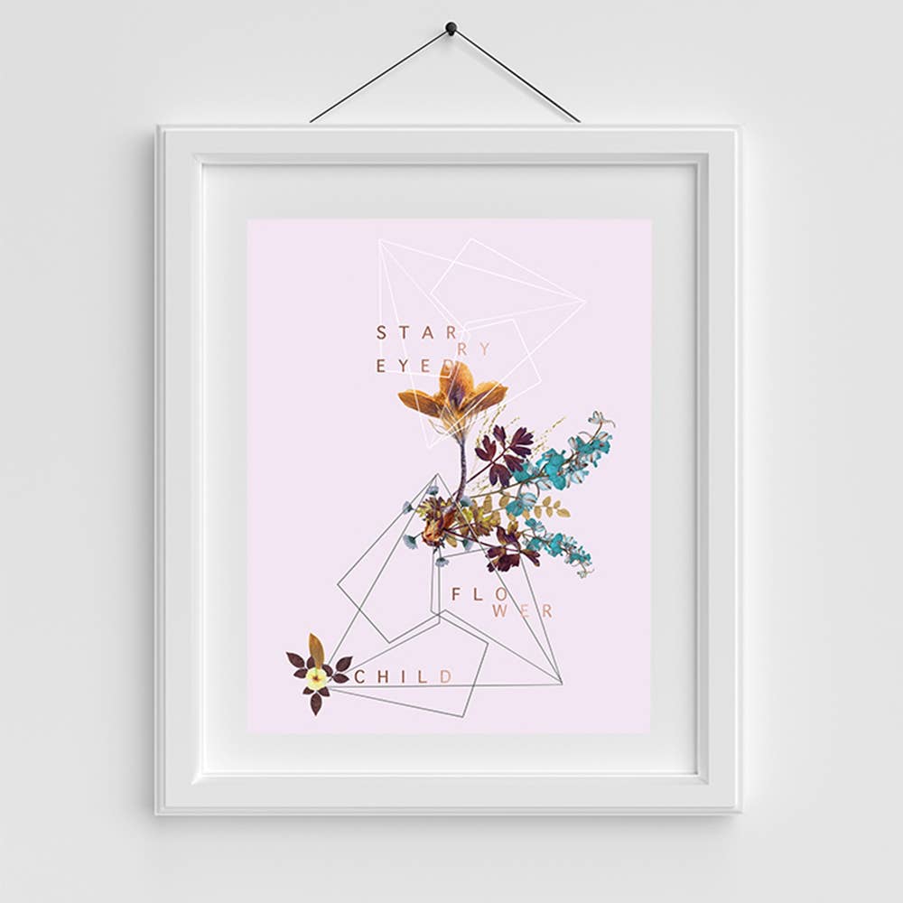 Flower Child 11" x 14" Art Print | Copper Details | Unframed