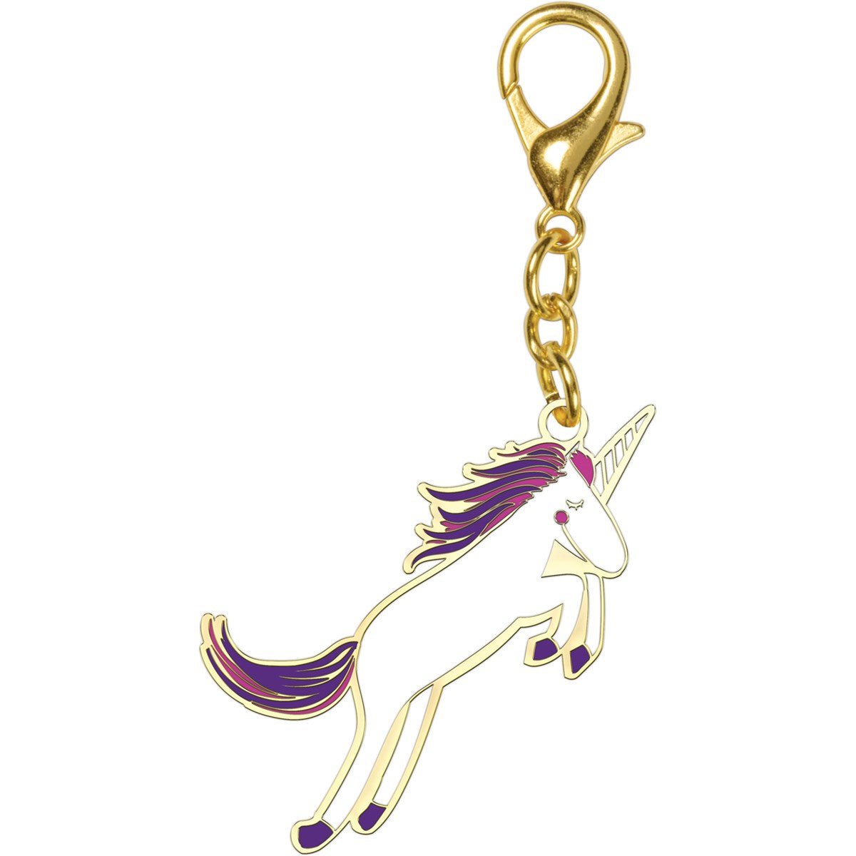 Freakin' Majestic Unicorn Hard Enamel Keychain or Handbag Charm | On a Gift Card