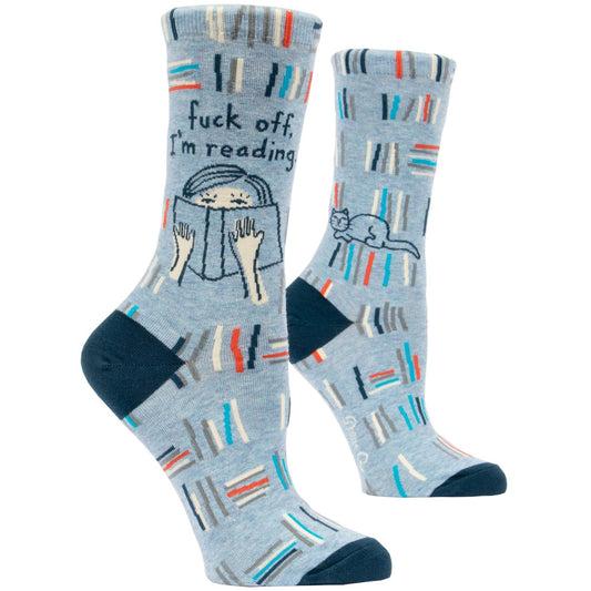 Fuck Off, I'm Reading Quirky Women's Crew Socks