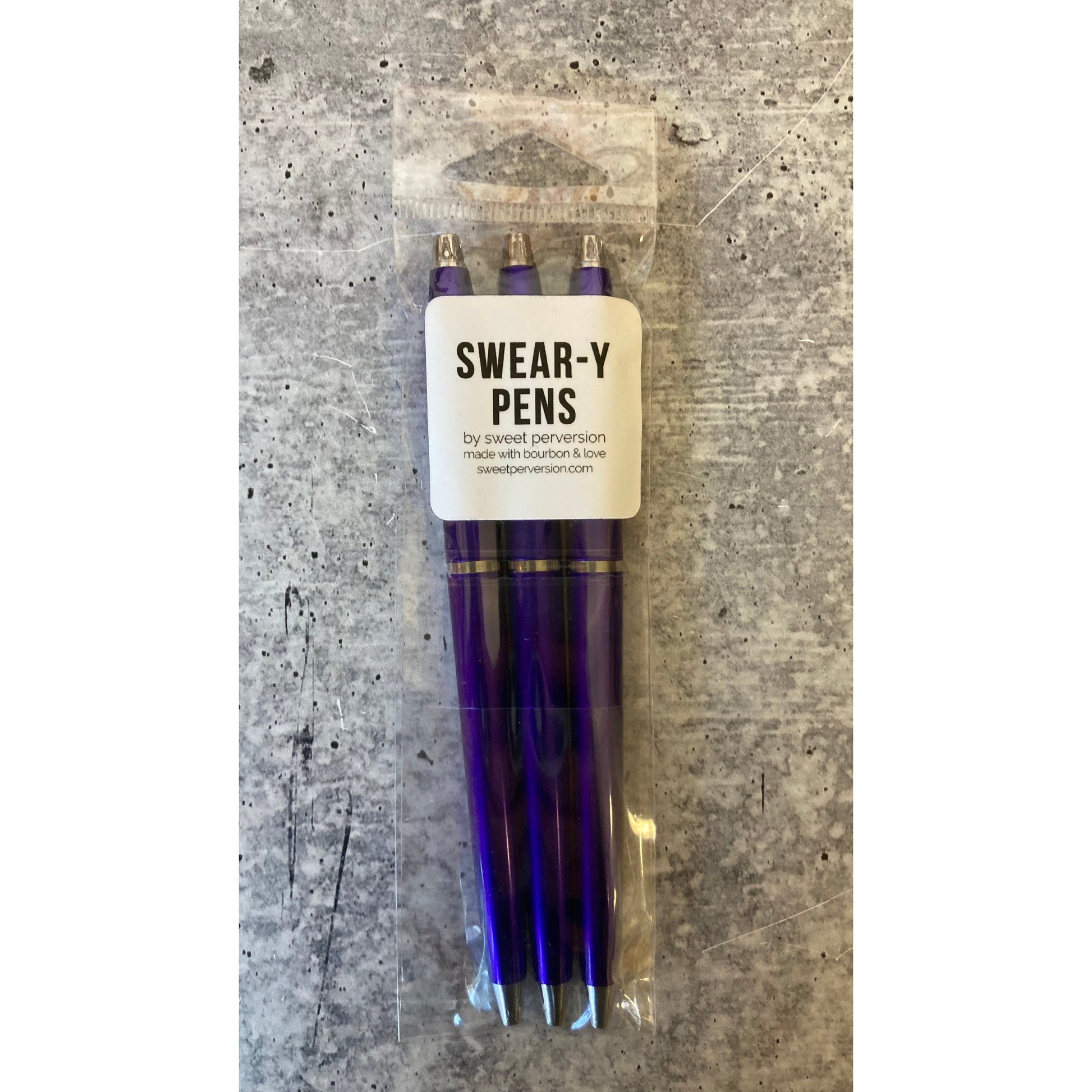 Fuck You & Your Meeting Pen Set in Purple | Set of 3 Funny Sweary Profanity Ballpoint Pens