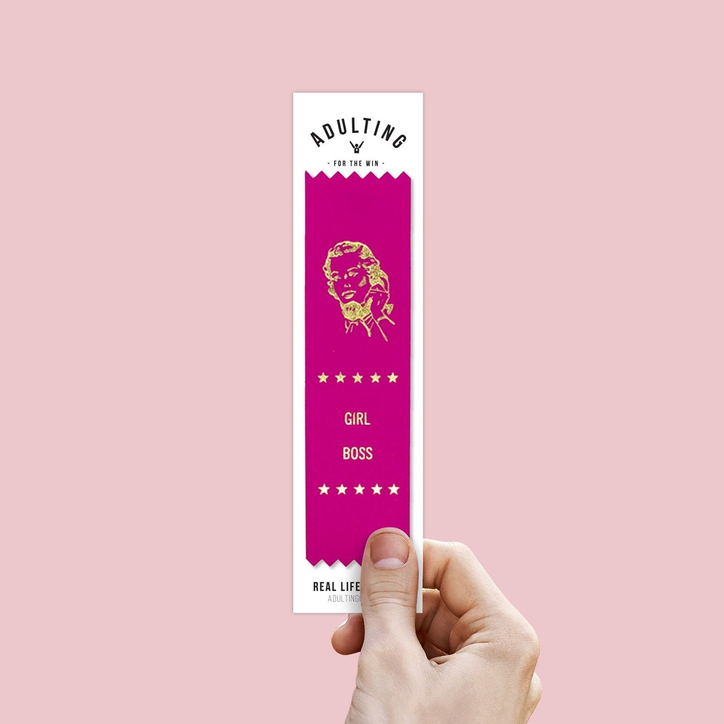 Girl Boss Adulting Award Ribbon on Gift Card