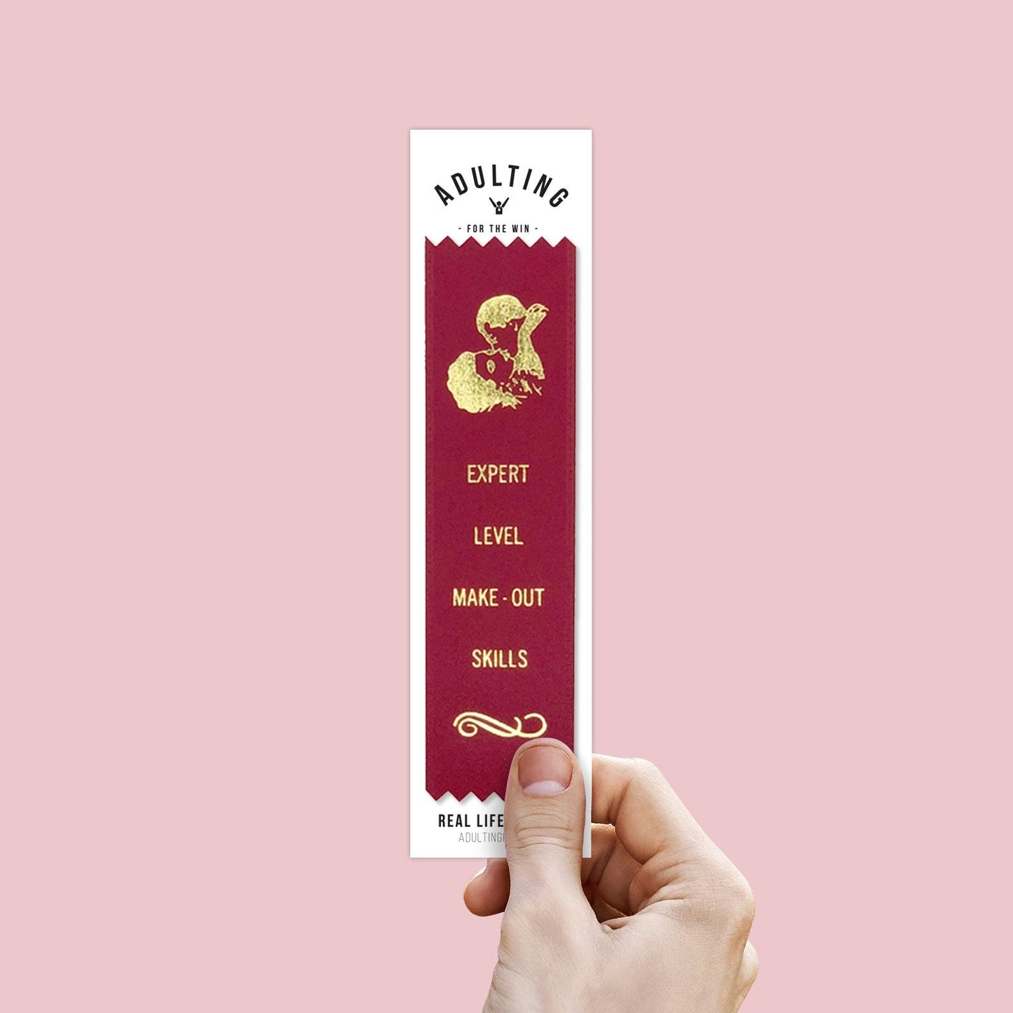 Expert Level Make-out Skills Adulting Award Ribbon on Gift Card