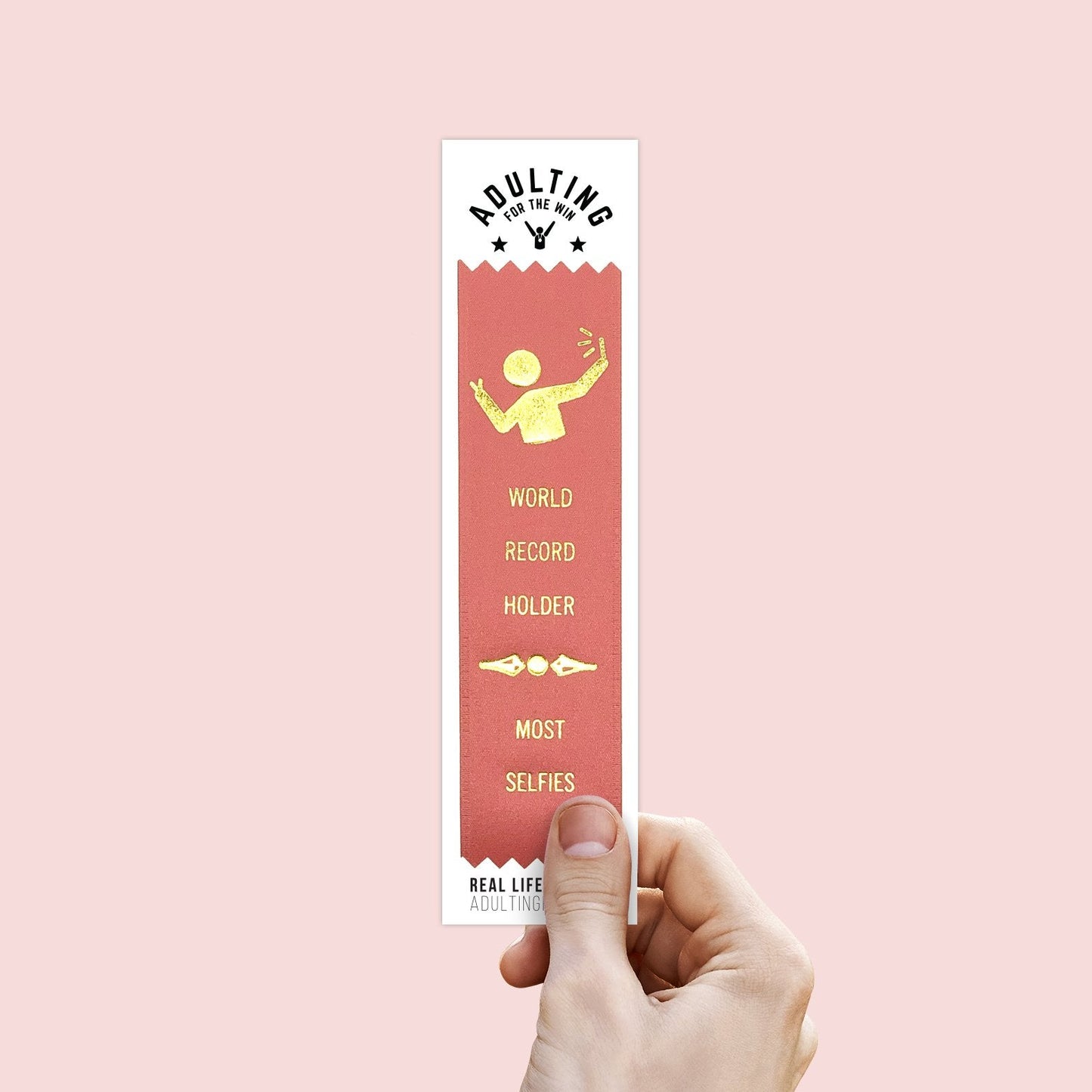 World Record Holder Most Selfies Adulting Award Ribbon on Gift Card