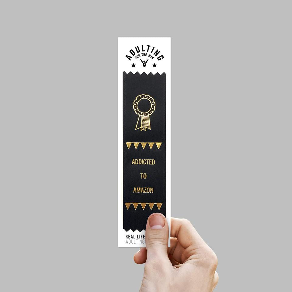Addicted To Amazon Adulting Award Ribbon on Gift Card