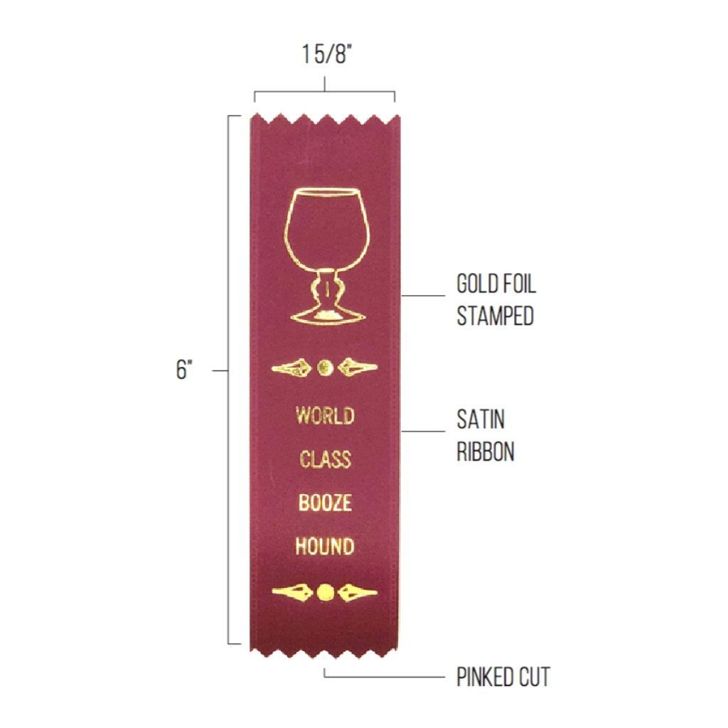 Booze Hound Prize Award Ribbon on Gift Card