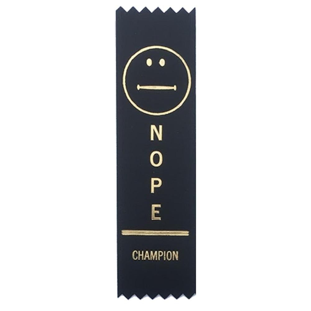 Nope Champion Award Ribbon on Gift Card