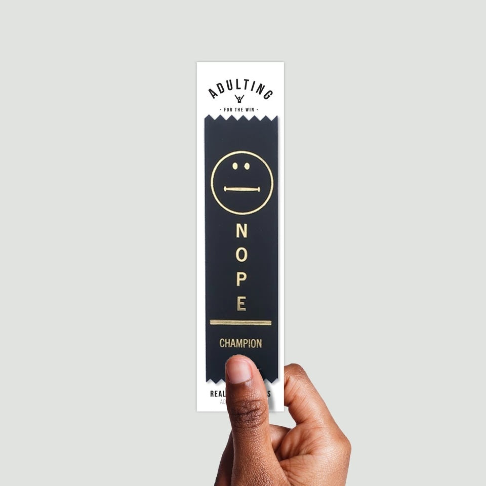 Nope Champion Award Ribbon on Gift Card