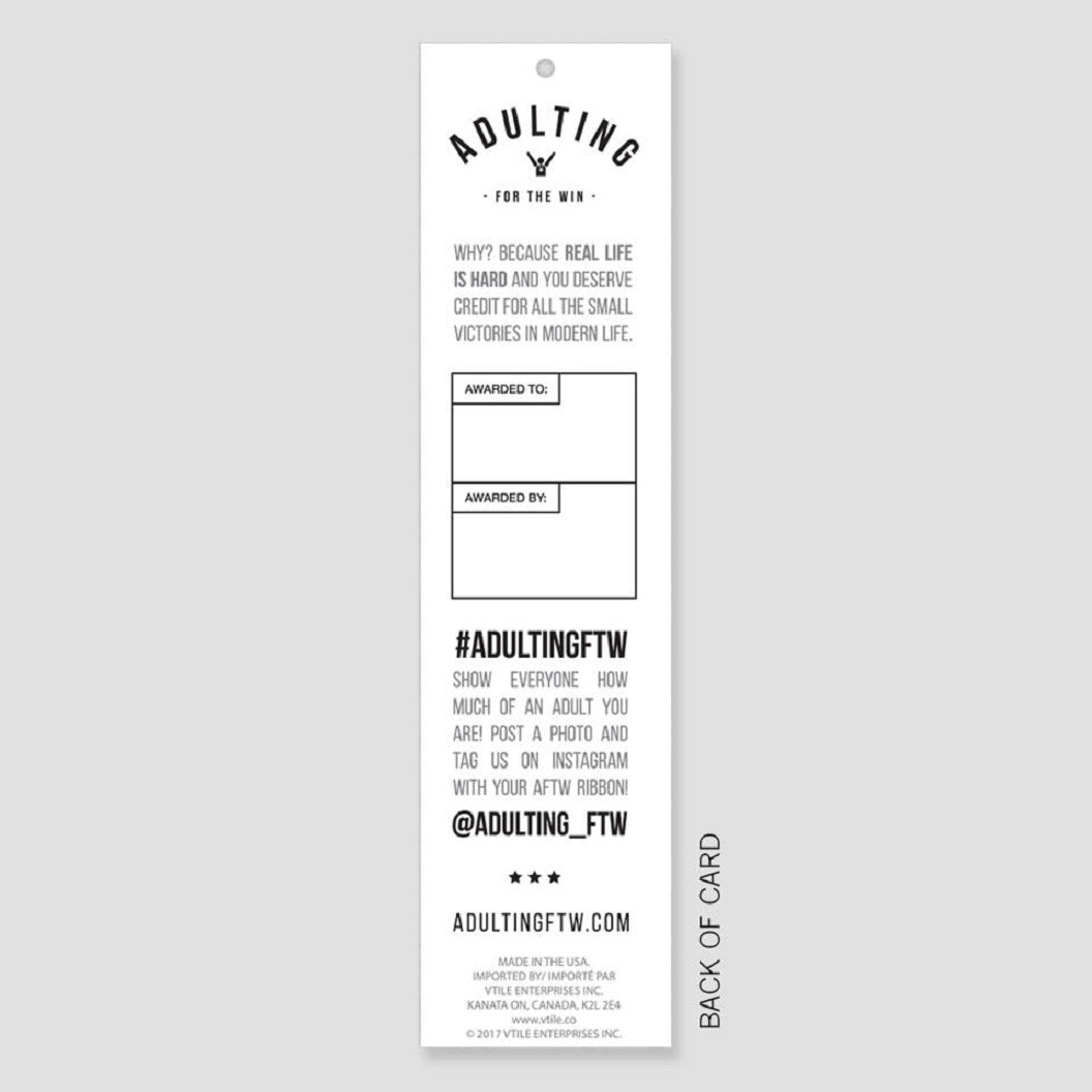 Outstanding Achievement In The Field Of Being A Father Adulting Award Ribbon on Gift Card
