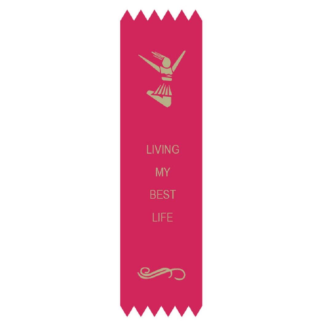 Living My Best Life Adulting Award Ribbon on Gift Card