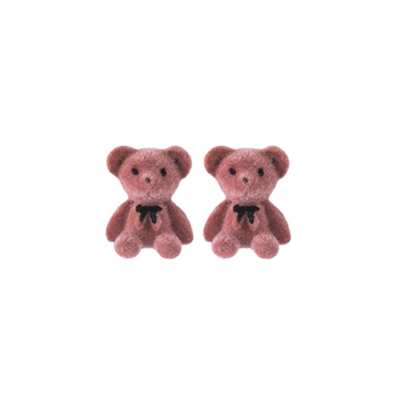 Fuzzy Wuzzy 3-D Teddy Bear Earrings (3 Color Options)