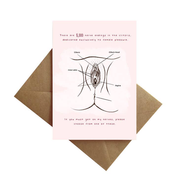 Get on These Nerves Card in Pink