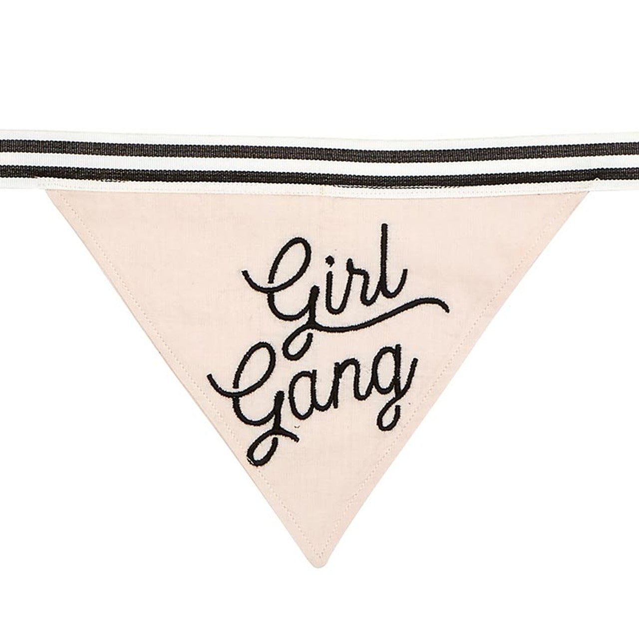 Girl Gang Pink Pet Bandana | Embroidered Text