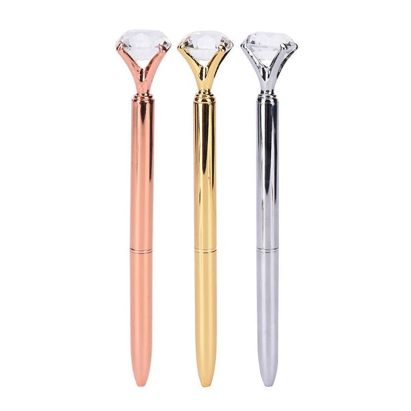 Glam Diamond Pen in Rose Gold, Gold, or Silver