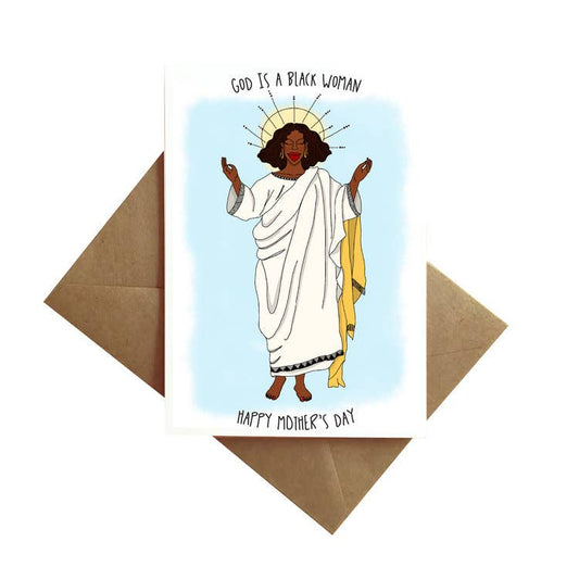 God is a Black Woman Happy Mother's Day Card