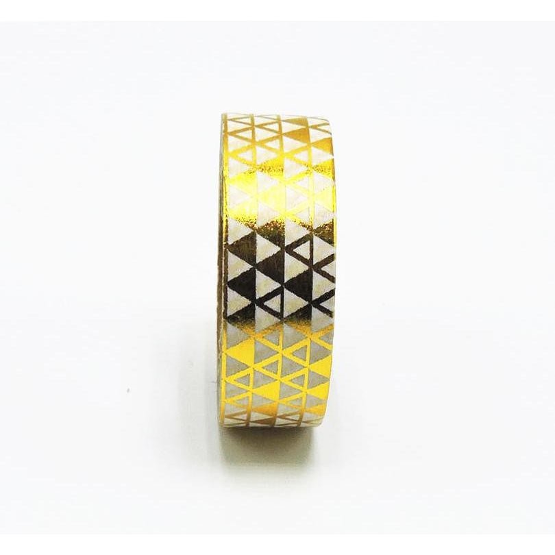 Gold Triangle Washi Tape in metallic trendy print | Gift Wrapping and Craft Tape