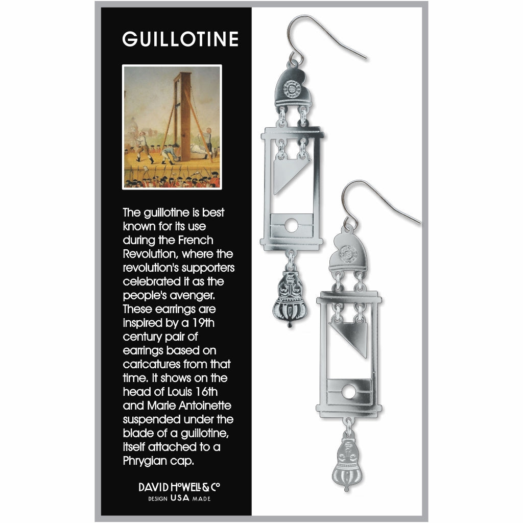Guillotine Earrings  Featuring the Heads of Louis 16th and Marie Anto   The Bullish Store
