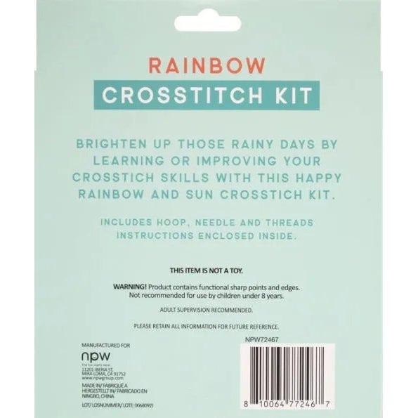 Happy Rainbow and Sunshine Cross Stitch Kit
