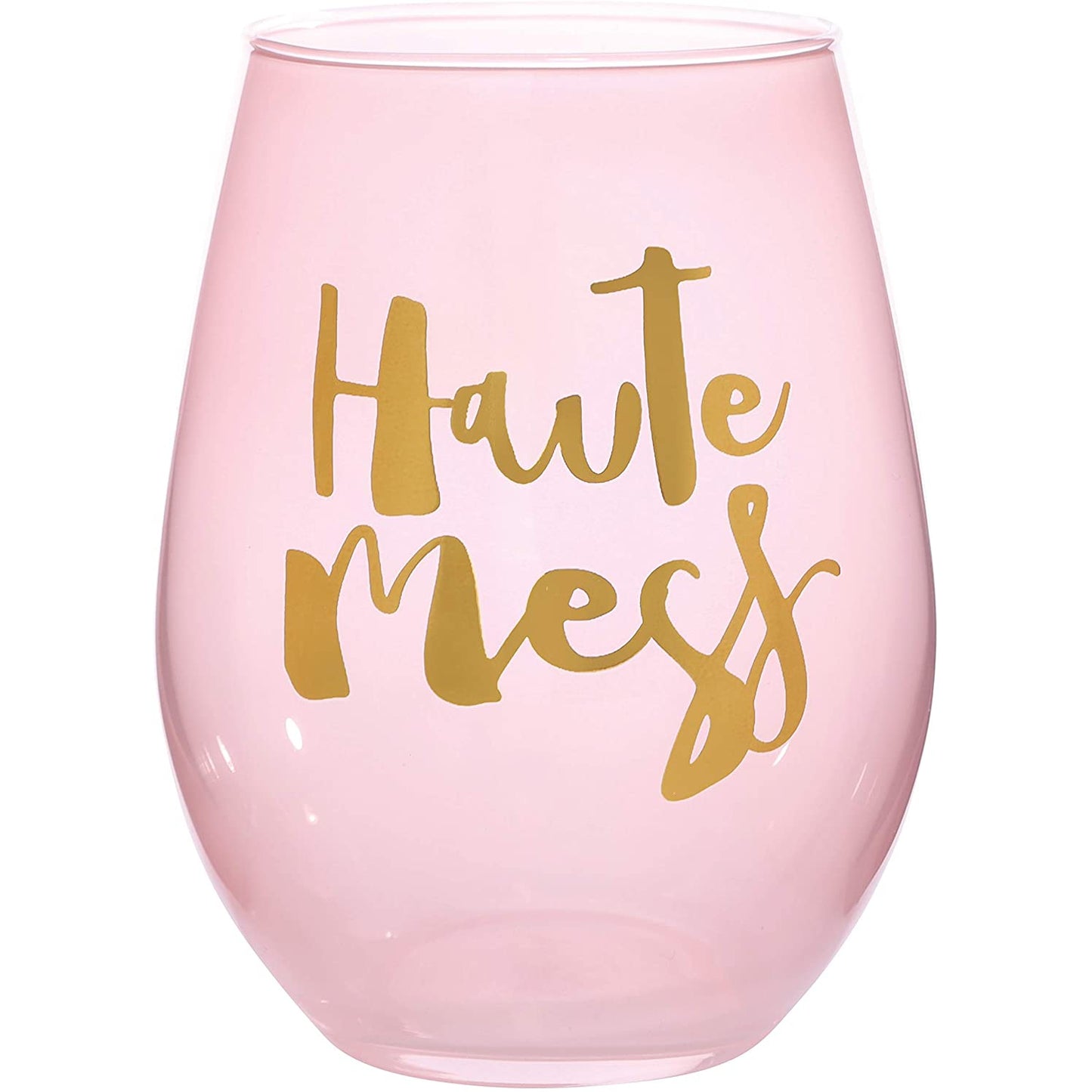 Haute Mess Stemless Wine Glass & Eye Mask Set | Pack of 6
