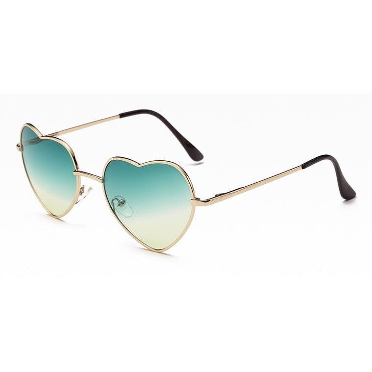 Heart Shaped Ombré Sunglasses in Pink or Green – The Bullish Store