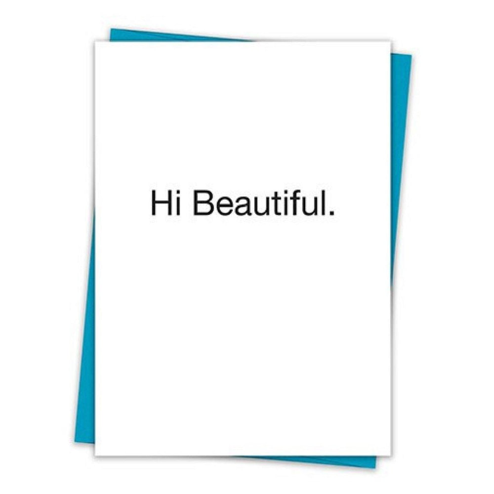 Hi Beautiful Greeting Card with Teal Envelope