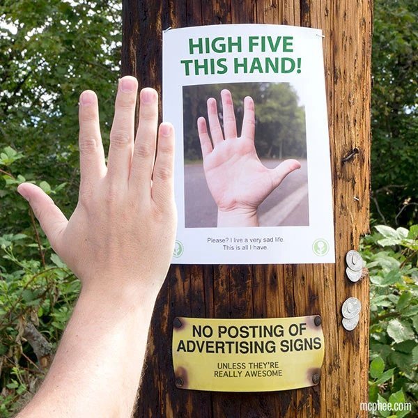 High Five This Sign | Book of 23 Funny Prank Posters