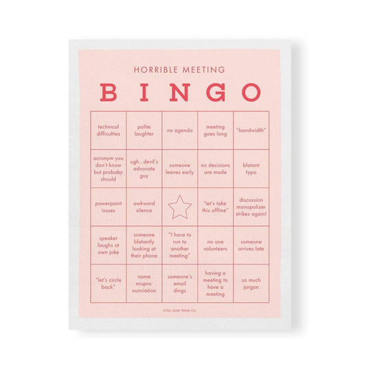 Horrible Meeting Bingo Notepad | 50 Sheets | 4 1/4" x 5 1/2"