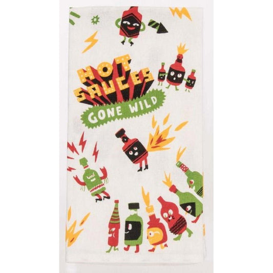 Hot Sauces Gone Wild Dish Cloth Towel