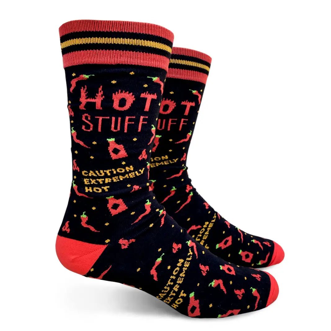 Hot Stuff! Caution Extremely Hot Men's Socks
