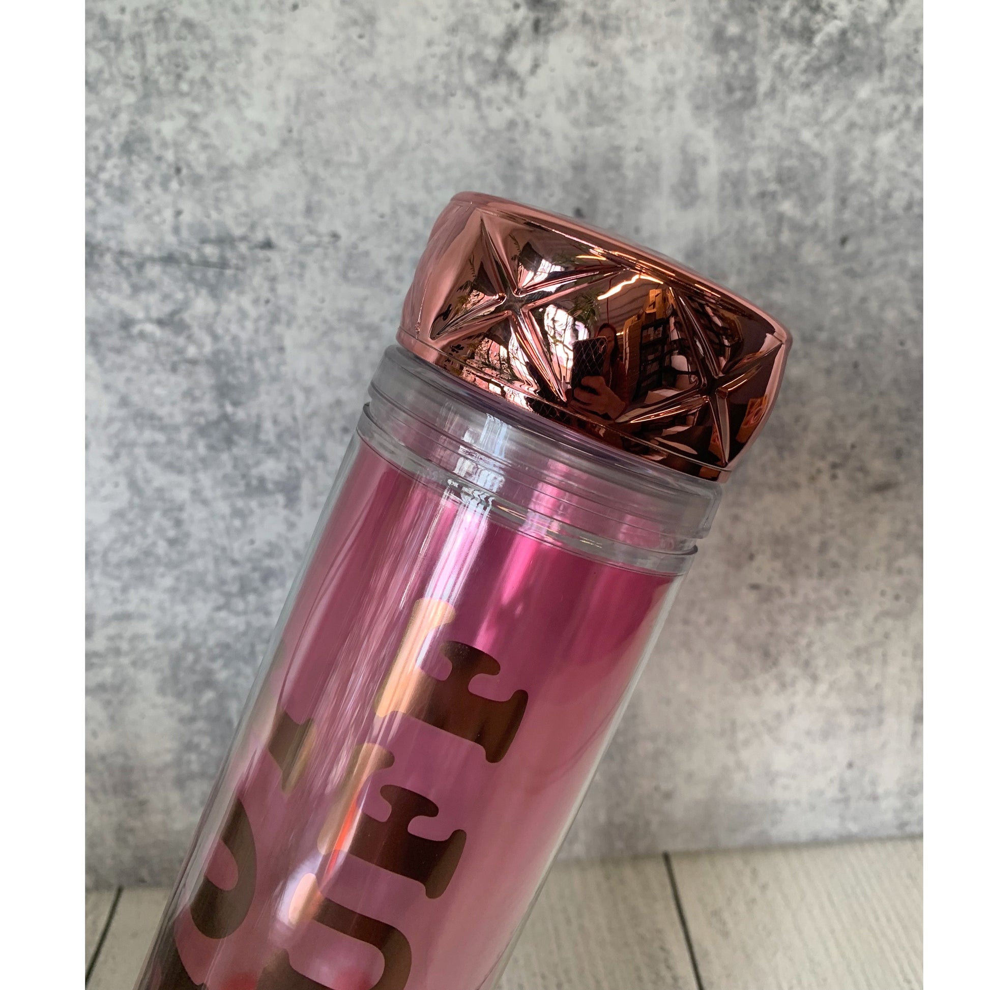 Hot Stuff Pink Fade Water Bottle | Double-Wall Acrylic