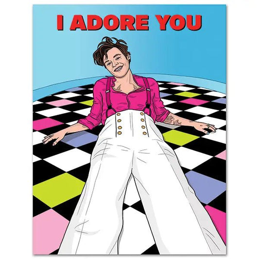 I Adore You Harry Styles Greeting Card | Blank Inside Greeting Card