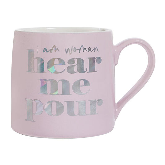 I Am Woman Hear Me Pour Jumbo Coffee Mug | Ceramic | 20 oz.