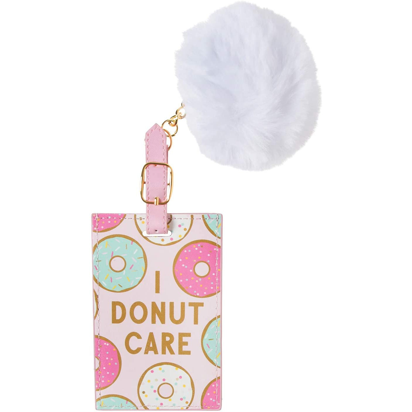 I Donut Care with Pompom Travel Luggage Tag