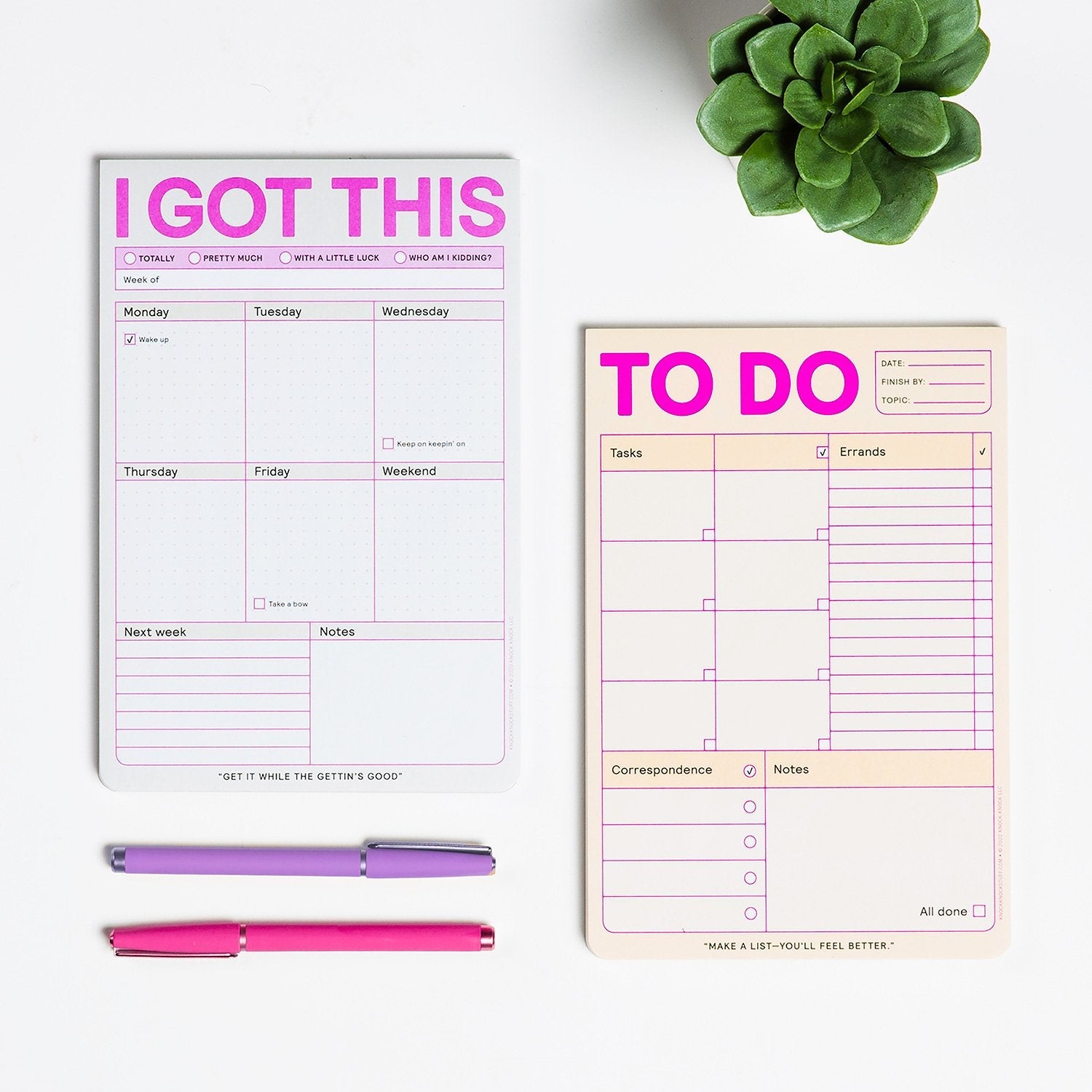 I Got This Days of the Week Task List Notepad in Pastel | 6" x 9" | 60 Sheets