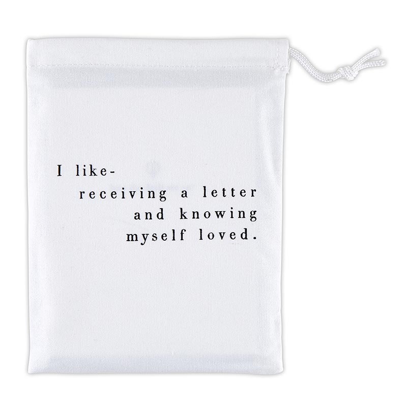 I Like Receiving A Letter Greeting Card Set | Set of 6 Cards and Envelopes in a Cotton Bag