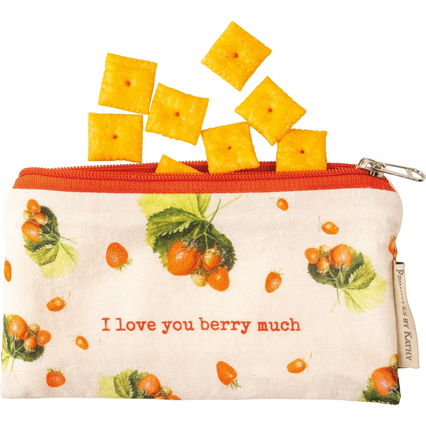 I Love You Berry Much and Have A Zest For Life Fruit Pouches | Food Safe | 7" x 3.50" | Set of 2