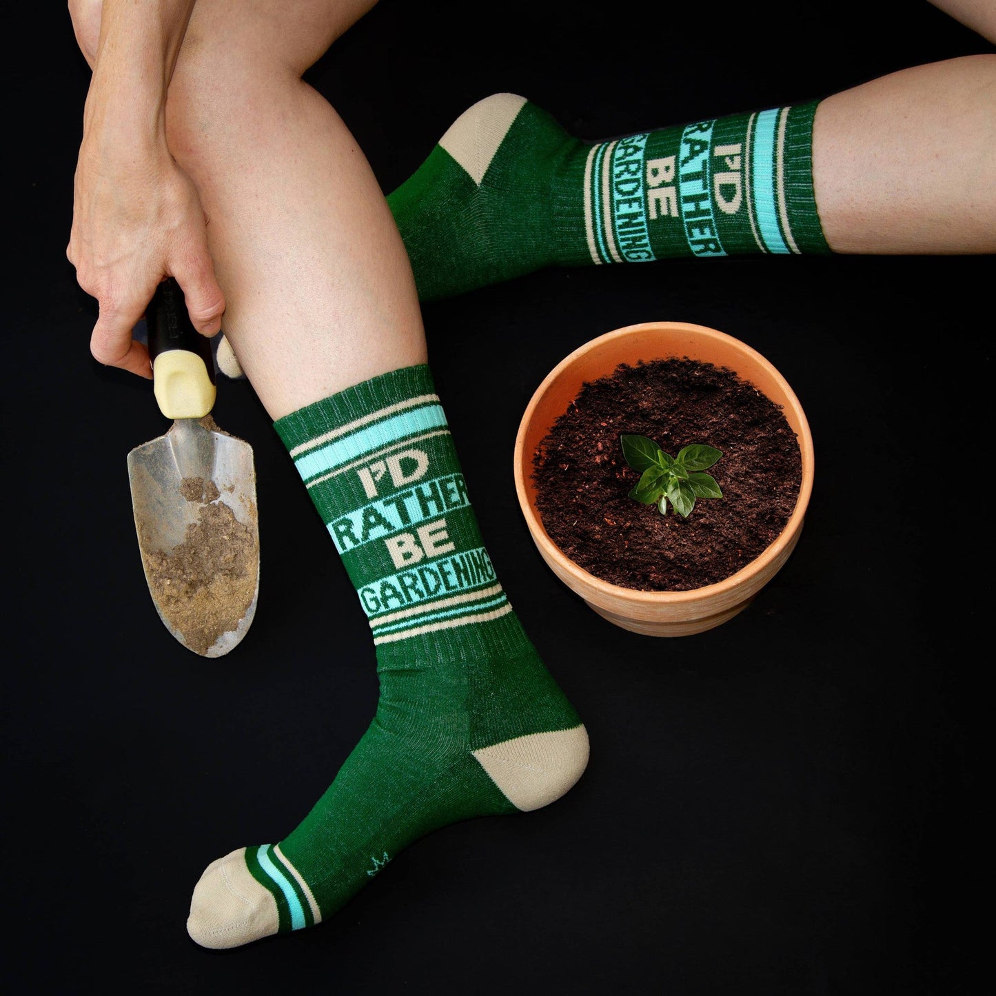I'd Rather Be Gardening Ribbed Gym Socks | Unisex Women's Men's