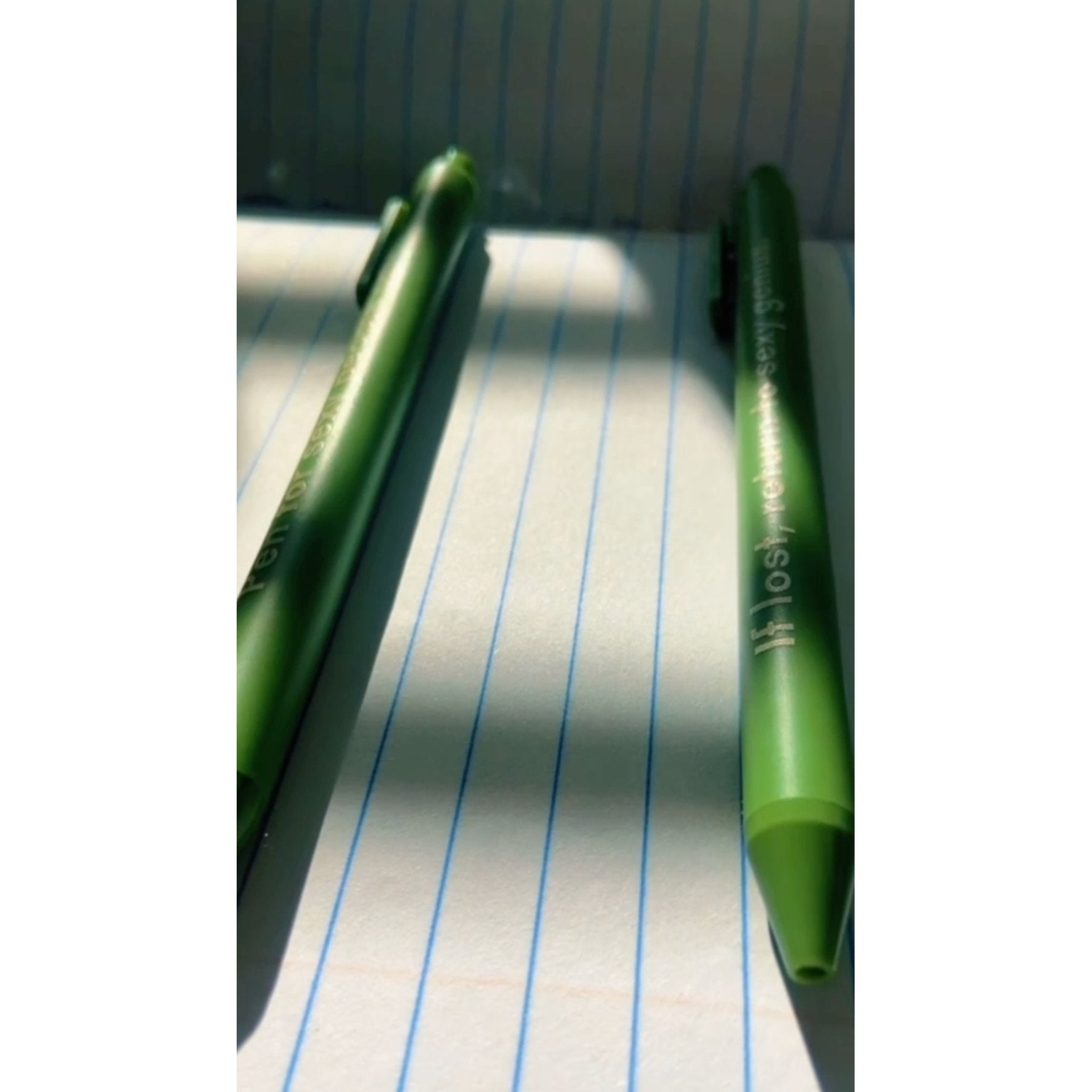 If Lost, Return To Sexy Genius Pen 🌹 | Gel Click Pen in Olive Green