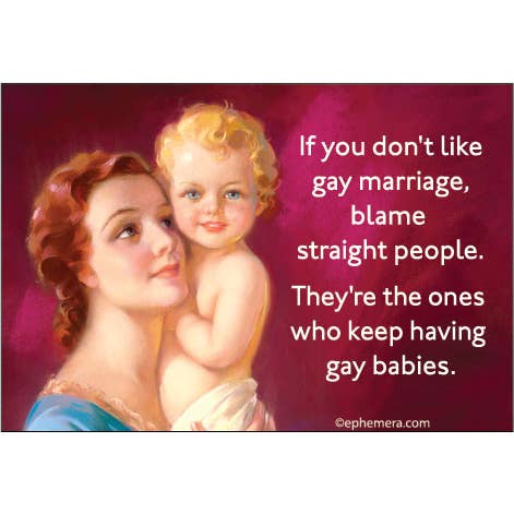 If You Don't Like Gay Marriage, Blame Straight People Magnet