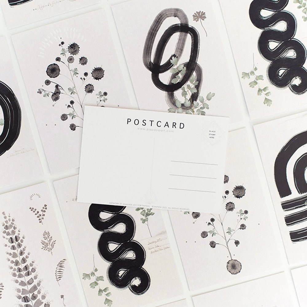 Ink Arches Satin Postcard Gift Bag | Set of 6 Art Postcards in Reusable Satin Bag