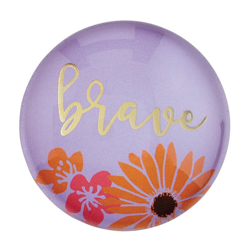 Round Glass Magnets | Metallic Gold Text | 10 Options Mix and Match