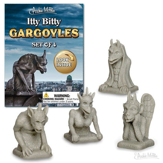 Itty Bitty Gargoyles Figurines | Set of 4 | Funny Desk or Home Decor