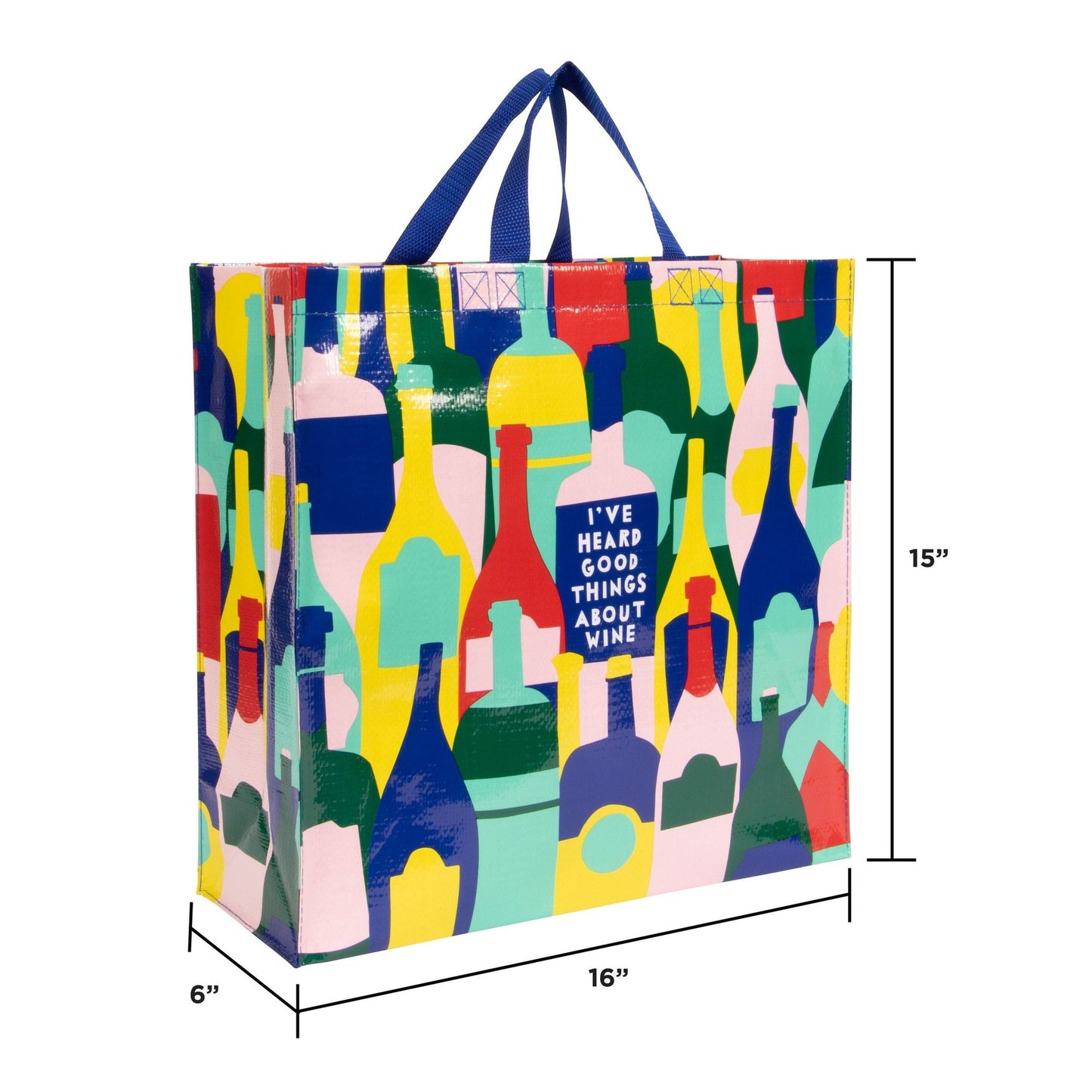 I've Heard Good Things About Wine Shopper Tote Bag | 15" x 16"