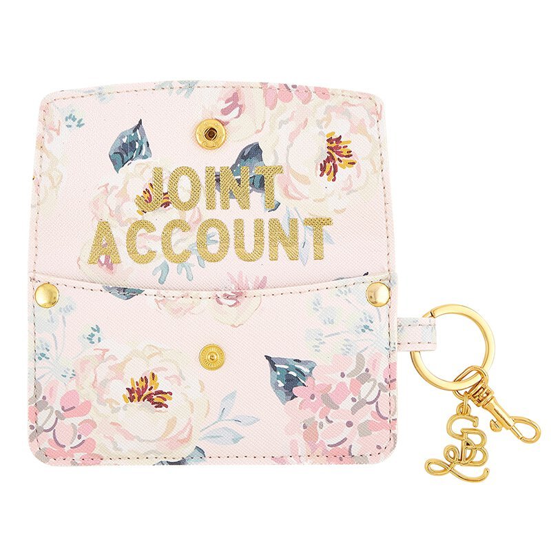 Joint Account Floral Design Credit Card Pouch