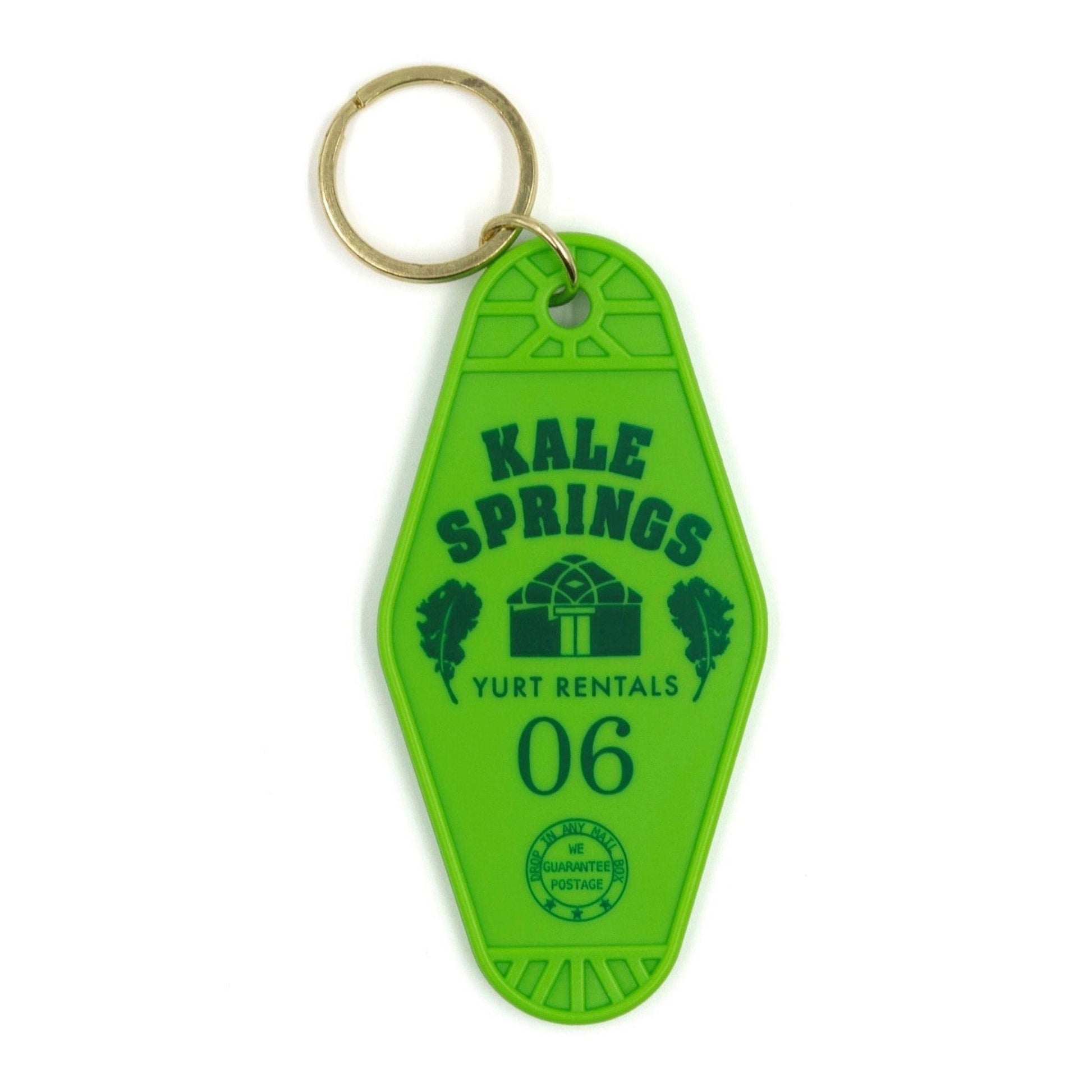 Kale Springs Motel Style Keychain in Green