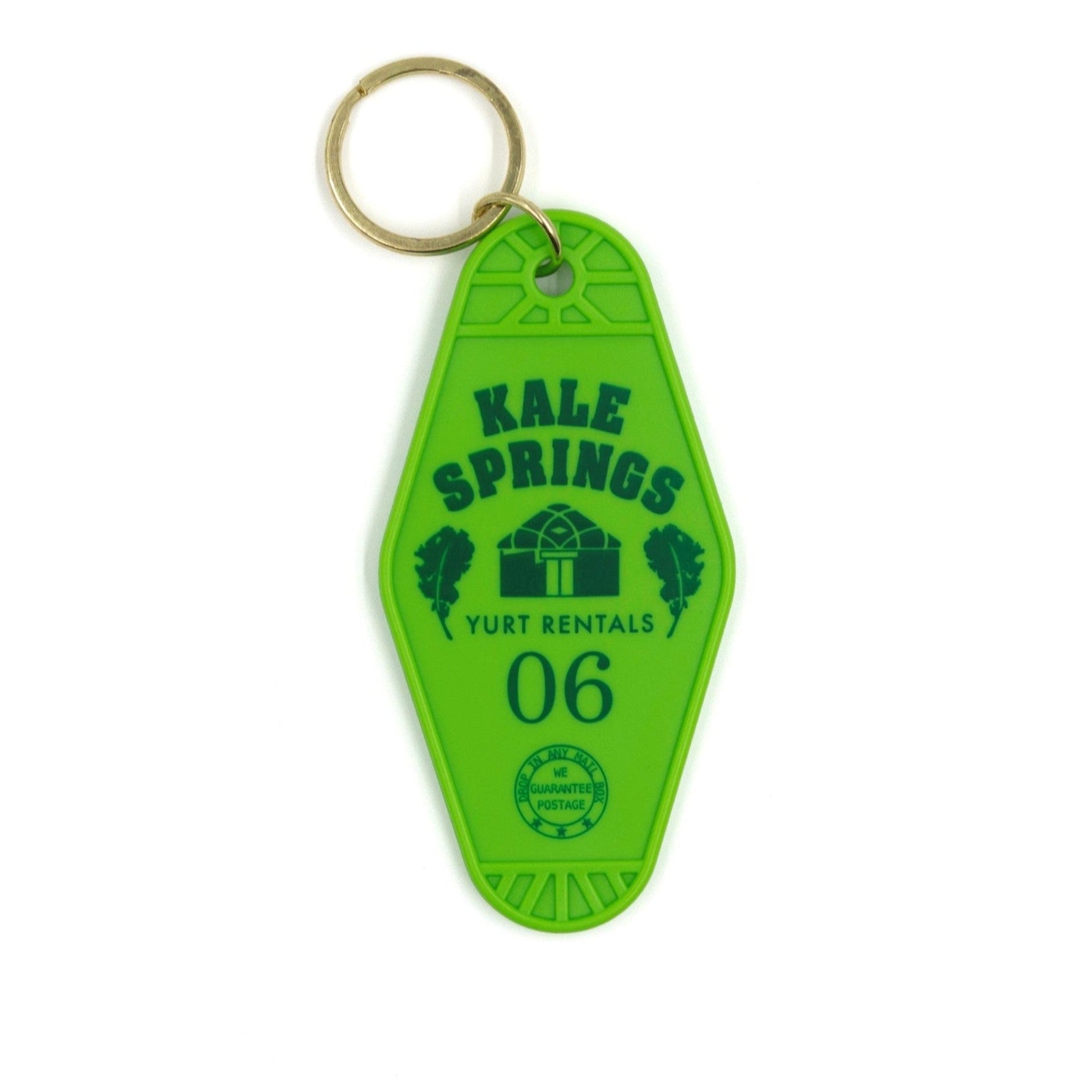 Kale Springs Motel Style Keychain in Green