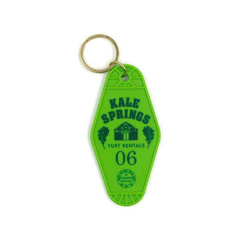 Kale Springs Motel Style Keychain in Green