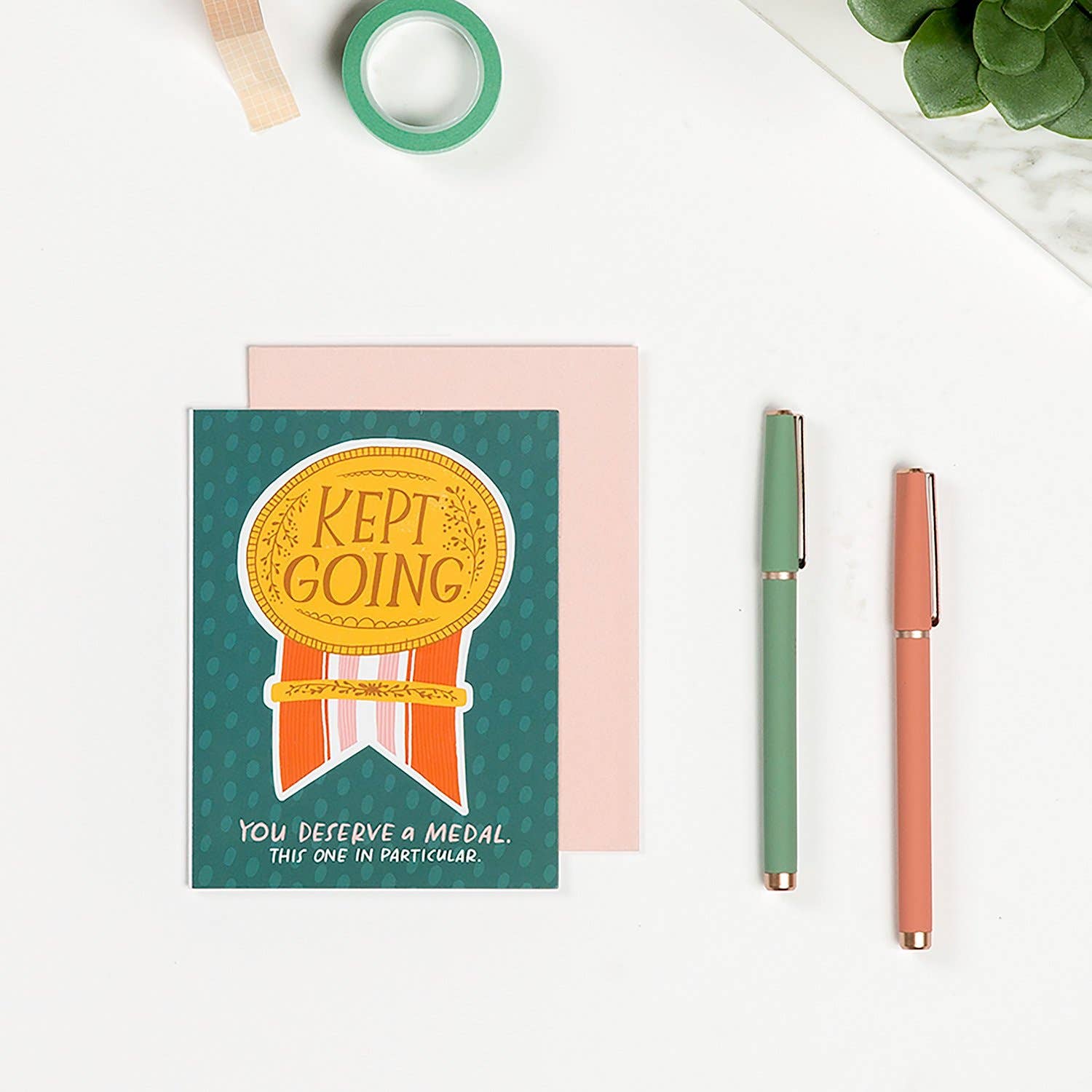 Kept Going You Deserve A Medal Sticker Greeting Card