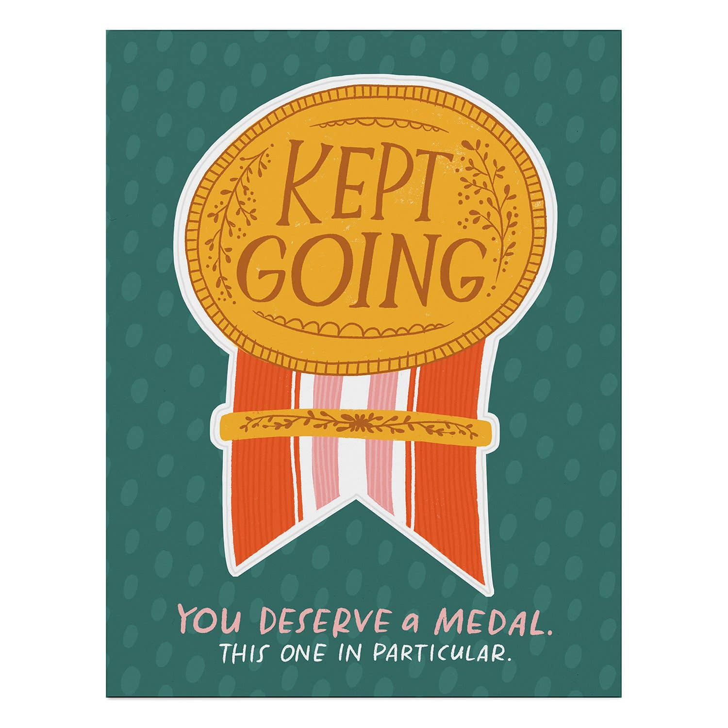 Kept Going You Deserve A Medal Sticker Greeting Card – The Bullish