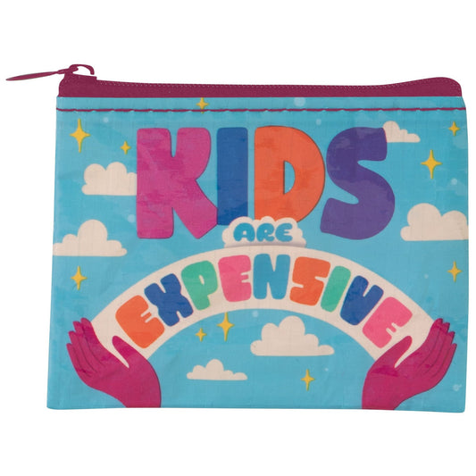 Kids Are Expensive Recycled Material Mini Zipper Pouch