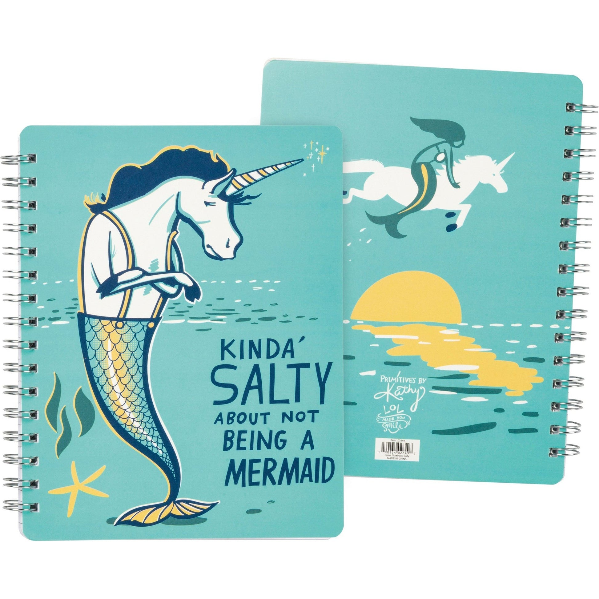 Kinda Salty About Not Being A Mermaid Spiral Notebook